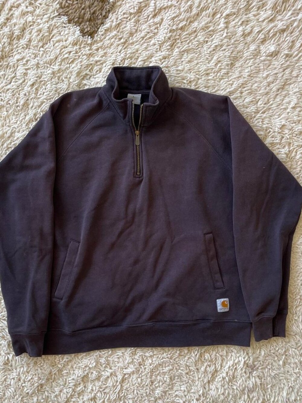 Carhartt Quarter Zip Fleece Lined Pullover Size Large